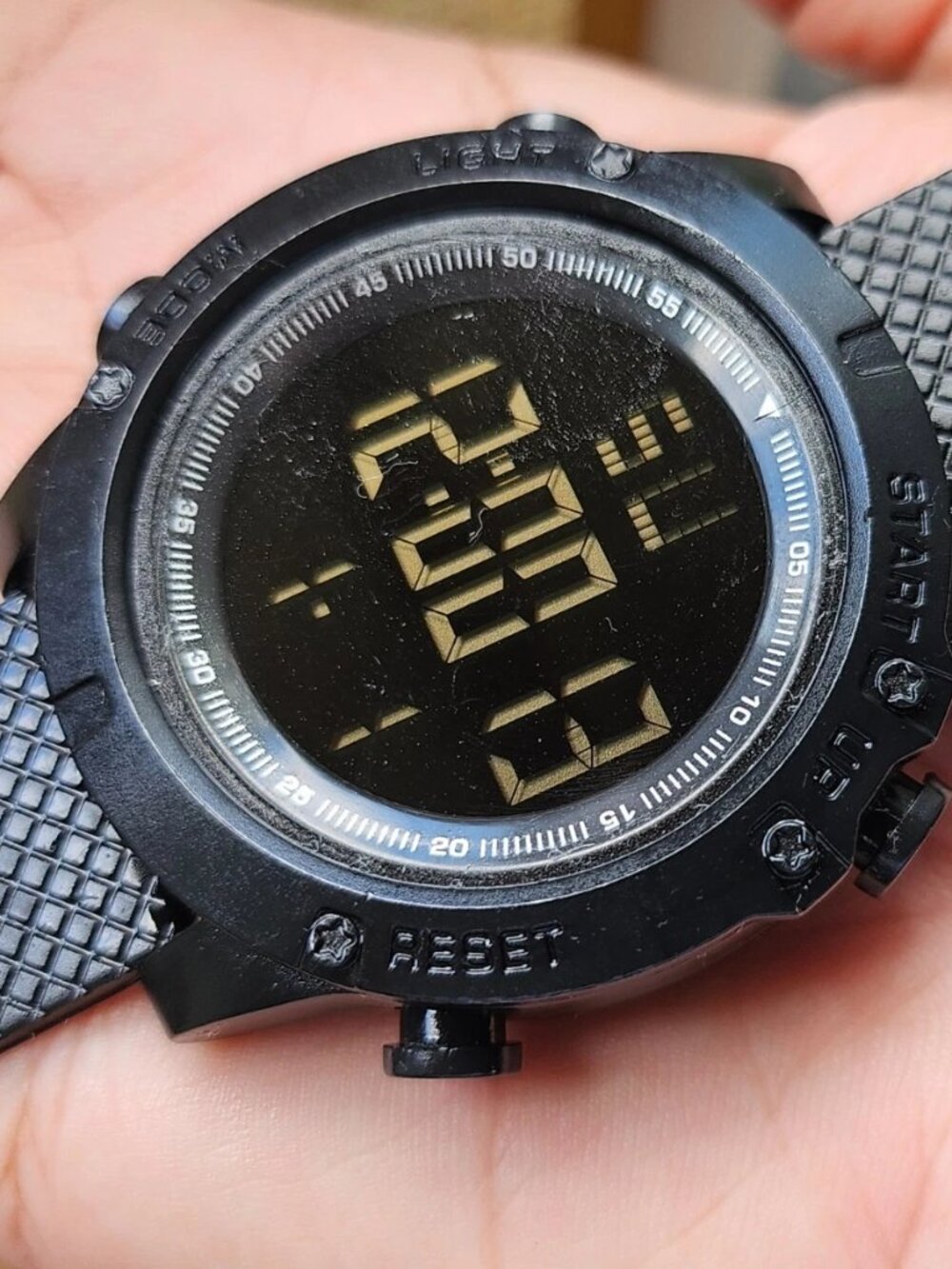 Men Digital Watch Black Rubber Strap Multi-function Sport Wrist Watch Unbrand